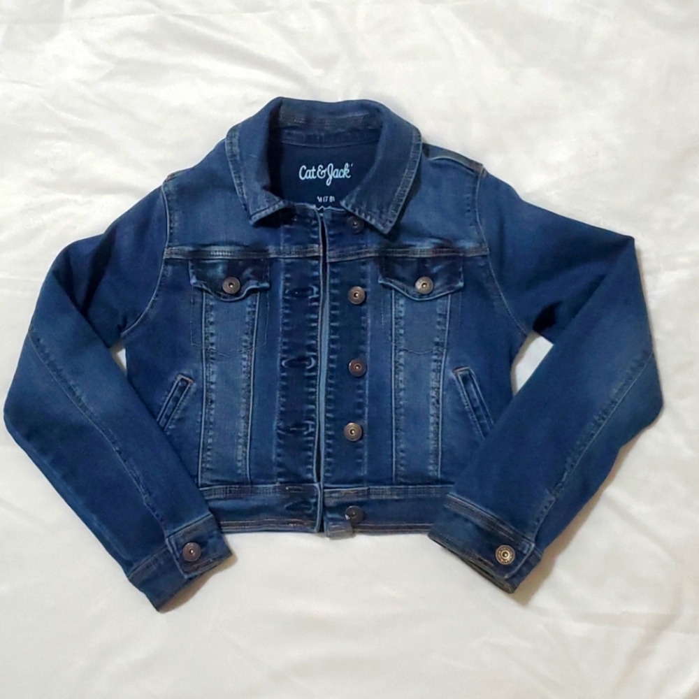 Girls Cat & Jack dark denim jacket M (7/8)